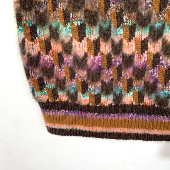 Chanel Multicolor Plaid Cashmere & Virgin Wool Camisole Tank Top Size 38 - Picture 4 of 9